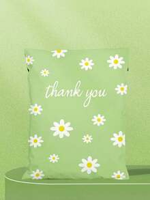 大号绿色雏菊印花邮寄袋，印有“谢谢”字样，防水自封聚乙烯邮寄袋，防撕裂邮寄信封，适用于服装，耐用包装袋，适合小型企业、婚礼礼物、派对礼品袋填充物、母亲节礼物。 - A - 查看 6