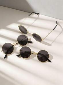 3 pares de gafas de moda para adolescentes, versátiles para uso diario - Multicolor - Ver 1
