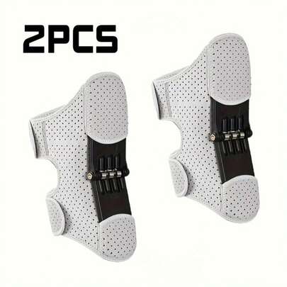 2pcs/Set Spring-Assisted Stair Climbing Aid, Featuring Dual-Axis Joint Support System, Suitable For People With Leg Weakness. Anti-Slip Strap Can Be Used For Squats, Running And Yoga Activities.