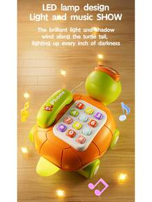 1pc Interactive Baby Music Toy - Baby Phone Toy With Telephone, Piano Music And Lights, Sensory Education Toy For Infants, Develops Motor Skills And Cognitive Abilities, Fun Design, Easy-Grip Handle, Early Education Gift For Boys And Girls - Multicolor - View 12