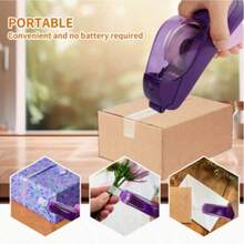 1 pieza Dispensador de cinta adhesiva ergonómico y automático, máquina de embalaje ahorradora de trabajo, dispositivo de sellado y envoltura de paquetes exprés, herramienta esencial para tiendas y hogares, suministros prácticos para el inicio de un negocio - A - Ver 6