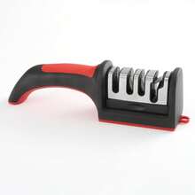 Multi-Functional Professional Knife Sharpener Suitable For Serrated And Straight Knives - Black and Red - View 10