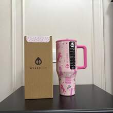 Limited Edition NEW HydroJug Traveler - 32 Oz 40 Oz Water Bottle With Handle & Flip Straw - Fits In Cup Holder, Leak Resistant Tumbler-Reusable Insulated Stainless Steel & Rubber Base - Gifts For Women & Men, - COWGIRL - 查看 3