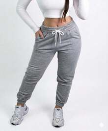 Women's Sweatpants, Fashionable Pants For Cold Weather, Winter, And - GRAY SWEATPANTS - View 1
