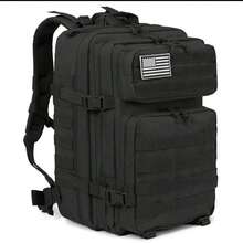 Ba lô chiến thuật 45L dành cho nam, ba lô thể dục CrossFit chịu lực cao, ba lô tấn công MOLLE CCW, ba lô thoát hiểm 3 ngày, ba lô đi bộ đường dài săn bắn. - đen - Xem 8