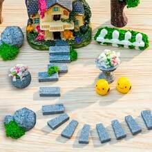 Bộ 40 khối gạch mini, trang trí tiểu cảnh rêu phong, thích hợp để tự làm đồ trang trí nhà cửa, biệt thự, lâu đài thu nhỏ, vật liệu làm mô hình kiến trúc thu nhỏ thủ công. - A - Xem 6