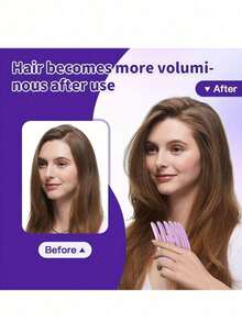 1/2pcs Painless Hair Root Styling Slouchy Bun Hairpin, Plastic Comb, Won't Damage Hair, Suitable For Bangs & Fluffy Hair - Fluffy Clip - View 8