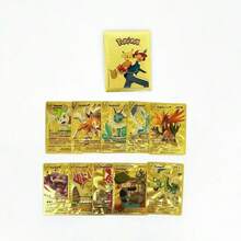 pokemon 10张动漫角色卡片，卡通角色对战卡片，益智桌面游戏卡片，塔罗牌风格收藏卡片，学生趣味对战游戏卡片，动漫周边益智玩具卡片，休闲娱乐卡片 - 彩色 - 查看 12