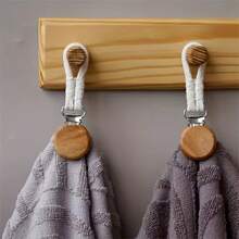 Woven Towel Clips, Multi-Functional Hanging Hooks For Bathroom Storage, Can Clip Socks, Towels Etc., Home Decor For Bathroom, Back To School Season - Multicolor - View 3