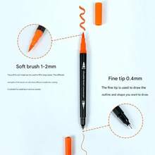 60-Color Watercolor Marker Pen Set, Art Markers, Artist Drawing Permanent Pens, Suitable For Students And Adults Coloring, Christmas Gift - Sets - View 3