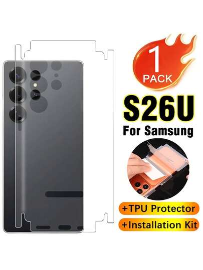 1 Miếng Dán Màn Hình Hydrogel Bảo Vệ Toàn Diện Các Cạnh Bên Sau, Tương Thích Với Samsung Galaxy S26 Ultra S24 S25 Edge S23 S22 Ultra Plus