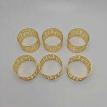 6pcs Creative Napkin Rings, Decorative Napkin Holders For Hotel, Wedding, Restaurant, Tabletop Decor - Multicolor - View 13