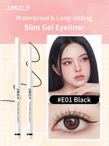 双头眼线笔，带刷头，防水防汗，不晕染，适合初学者 - #E01 CARBON BLACK - 查看 2