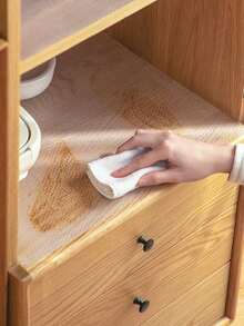 2-Roll Transparent Drawer Pad, EVA Waterproof Non Adhesive Refrigerator Pad, Can Be Used As A Shelf, Cabinet, Kitchen, Desk Pad, Washable, Easy To Cut, And Reusable. - Transparent Dots - View 4