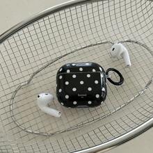 Minimalist Black Polka Earphone Compatible With Pro 3/Pro 2/Pro/ 4/3/2, Fashionable Women Earphone, Minimalist Earphone, Earphone, Earphone Cover - 黑色 - 查看 1