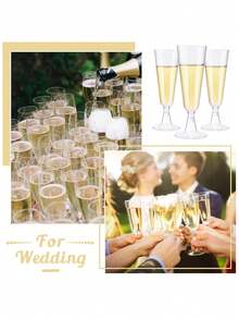 100/50/30/25/20/10 件套高品质可重复使用香槟酒杯，适用于各种聚会场合，如派对、婚礼、生日、情人节、母亲节等。（香槟酒杯、派对酒杯） - 查看 7