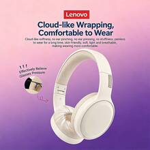 Lenovo Foldable Wireless Earbuds, Full-Ear Design, HiFi Bass, Long Battery Life, A Popular Holiday Gift, Compatible With Smartphones And Tablets, With Microphone, Low Latency. - View 11