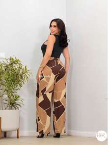 Wide-Leg Pants In DUNA Fabric, Unlined, Woven Fabric WITHOUT Elastane, With Pockets (Size Chart Available) - 榛果馬賽克 - 查看 2