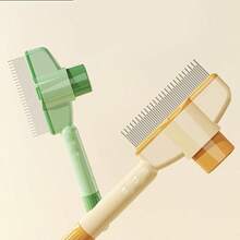 Cepillo de aseo para mascotas de autolimpieza - Para perros y gatos, eliminación de pulgas, cepillo de dientes densos con púas - Ver 6