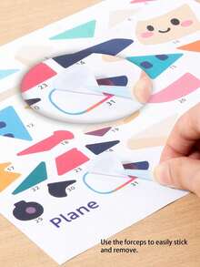 Bộ sticker hình động vật và xe cộ 3D hình học, đồ chơi sticker thủ công tự làm cho trẻ em, đồ dùng thủ công sáng tạo, bộ đồ chơi thủ công cho bé trai và bé gái, lý tưởng làm quà Giáng sinh. - Nhiều màu - Xem 7