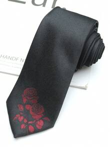 1pc Embroidered Handmade Unisex Necktie, Suitable For Casual, Street, Daily, Party, Gift - Multicolor - View 4