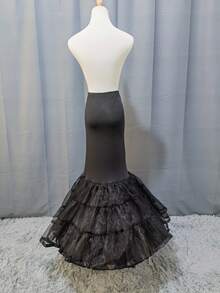 Enagua de tul de licra estilo sirena trompeta blanca para vestido de novia - Multicolor - Ver 3