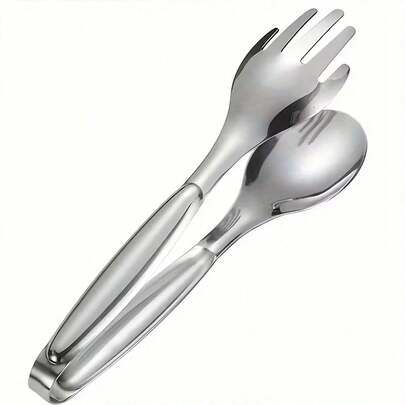 Pinça de cozinha em aço inoxidável e ferro fundido (1 unidade) - Cabo ergonômico, aderência firme, ideal para cozinhar, servir e grelhar - Utensílios duráveis para restaurantes e uso doméstico | Design moderno e elegante | Material de alta qualidade