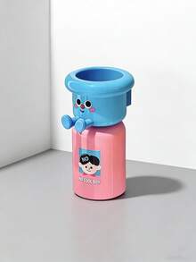 1/2 piezas Soporte de pared para cepillo de dientes, taza de enjuague magnética invertida, soporte de taza de enjuague con diseño de dibujos animados, estante de almacenamiento de cepillo de dientes montado en la pared, organizador de tocador de baño ahorra espacio para pasta de dientes y cepillo de dientes - Multicolor - Ver 16