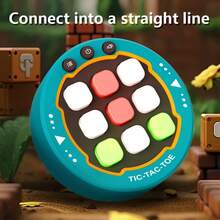 Tic Tac Toe Interactive Tabletop Game Toy, 9-Grid Competitive Game - Multicolor - View 2