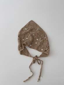 Khăn trùm đầu móc hoa, khăn trùm đầu tam giác, khăn trùm đầu móc len, khăn trùm đầu nữ, băng đô hoa cúc, thoáng khí, đa năng, phong cách retro, khăn trùm đầu cho bé gái (1 chiếc). - Nhiều màu - Xem 3