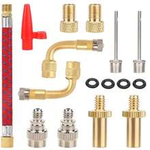 Bộ chuyển đổi van xe đạp, khớp nối bơm hơi, ống van, bộ chuyển đổi van SV AV DV, bơm xe đạp, phụ kiện thiết bị đi xe đạp - Vàng - Xem 2