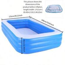 Bañera grande plegable para bebés, piscina de juegos de agua portátil para niños, piscina de baño para nadar en interiores y exteriores para niños pequeños, para la hora de la ducha en verano - piscina - Ver 8