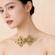 2 Pairs Of Gold Wire Dragonfly Chinese Cheongsam Button Buckle Vintage Handmade Button Knot Chinese Traditional Handmade Ornaments Handmade Curtain Buckle Clothes And Clothing Decoration - 2pcs - View 6