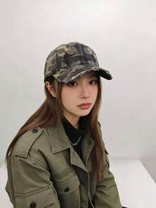 2026新款女士牛仔迷你马刺刺绣棒球帽，时尚显瘦，防晒针织帽 - A - 查看 1