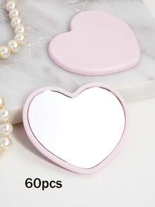 1个/5个/10个/20个/50个装心形便携镜，学生便携式化妆镜，旅行钱包口袋镜，心形化妆镜，价格实惠，圣诞礼物，化妆品，化妆工具，便宜好物，礼物，女士礼物，圣诞礼物，赠品，旅行，旅行必备 - 彩色 - 查看 29