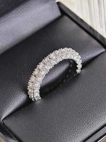 MOONSO 1pc Luxury Elegant Starry Sky Design Women's Ring R7958 - White - View 11