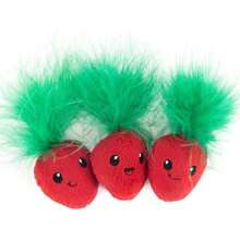 Catstages Strawbabies 3-Pack Catnip Toys Dental Crinkle Teething Toys Kittens And Indoor Cats, Interactive Pink - 草莓寶寶 + 均碼 - 查看 1