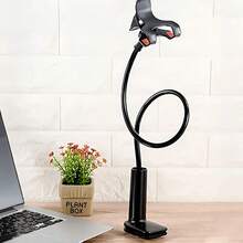 360° Rotatable Soft Arm Clamp Phone Holder, Hands-Free Grip, Adjustable Gooseneck Phone Stand, Total Length 75cm, 360° Adjustable Clamp, Suitable For Bedside & Desk - C - View 9
