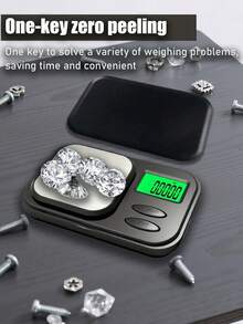 1个500克口袋珠宝秤，高精度数字显示。适用于精确测量珠宝、贵金属、粉末和其他小物件。电子秤、黄金秤、茶叶秤、数字秤。不含电池。 - 彩色 - 查看 6