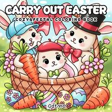 GDTME 1 本可爱的复活节涂色书,充满乐趣的复活节涂色体验,24 页简单舒适的涂鸦,放松身心,适合作为复活节礼物、返校礼物、文具、办公用品、复活节派对用品、珠光纸工艺品、复活节装饰品,尺寸为 7.9x7.9 英寸 - 可愛復活節 - 查看 10