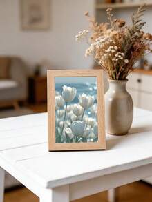 1pc Composite Wood Photo Frame, Minimalist Ins Style 5/6/7/8 Inch Desktop Display Frame, Suitable For Office And Home Decor - Multicolor - View 13