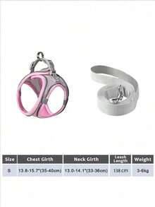 Dây xích và đai đeo cho chó - Dây xích chó bằng nylon thoáng khí, có đệm, đai đeo cho chó, phụ kiện cho chó, dây xích chó, đai đeo và dây xích cho chó, phù hợp cho chó nhỏ đến trung bình; Vòng cổ cho thú cưng - Thiết kế chống nghẹt thở với hai vòng chữ D. - Nhiều màu - Xem 16