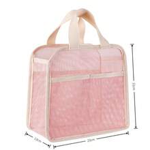 大容量网状化妆包，女士便携式网状化妆包，网状化妆品收纳袋 - 彩色 - 查看 10