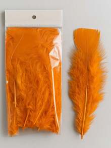 Pluma de Pollo naranja. - Naranja - Ver 6