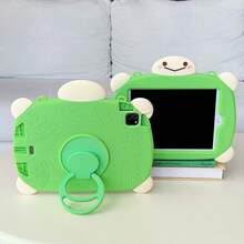 1pc Cute Turtle 360 Rotating Holder Suitable Compatible With Ipad 9.7 Protective Case, 7/8/9 Tablet Shell, 2022 Apple Air 5/4/3 9th Gen 10.2, Silicone Full Coverage Pro 11 2025 New Air Model - Green - View 5
