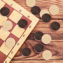 24Pcs Chess Game Accessories Backgammon  Wooden Draughts Checkers Pieces - A - 查看 4