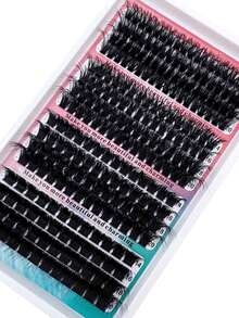 Bộ mi giả tự làm 240/296/272 sợi, độ dày 200D+160D+120D+100D/160D+120D+100D+80D/120D+100D+80D+60D - độ dày hỗn hợp 0.07mm từ 14-20mm, độ cong D/DD, kiểu dáng tự nhiên, mềm mại, ấn tượng, có thể tái sử dụng, phù hợp cho người mới bắt đầu. - DD - Xem 3