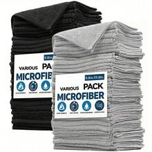 10 Stücke/Packung - Schwarze und graue Küchentücher, wiederverwendbare Küchentücher, schwarze Reinigungstücher, Küchenbedarf oder Reinigungsbedarf! Mikrofaser-Tücher, Haushaltswaren, Küchenbedarf, 9,8*9,8 Zoll verdickte schwarze und graue kleine Reinigungstücher, Küchentücher, Topf- und Pfannen-Reinigungstücher, Tücher, Reinigungswerkzeuge, Küchen-, Badezimmer- und Haushaltsbedarf Anbieter (Qualität garantiert) - A - Übersicht 2