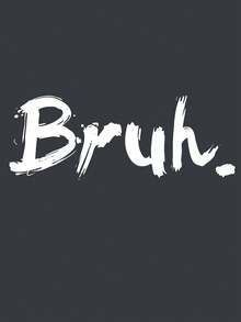 1pc Boys' "Bruh." Graphic Casual Short Sleeve T-Shirt, Street Style, Essential For Daily Outings And School Activities, Spring/Summer - Dark Grey - View 6