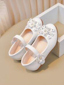 Giày da trẻ em gái mùa xuân/thu 2026, giày công chúa cổ thấp đế mềm cho trẻ em, kiểu dáng Trung Quốc mới. - trắng - Xem 6